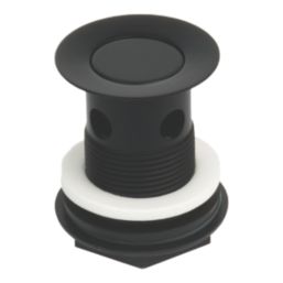 Flomasta Slotted Captive Basin Waste Matt Black 66mm