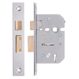 ERA  5 Lever Chrome Mortice Sashlock 64mm Case - 44mm Backset
