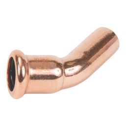 Flomasta  Copper Press-Fit Adapting 45° M-Profile Street Elbows 15mm x 15mm 2 Pack