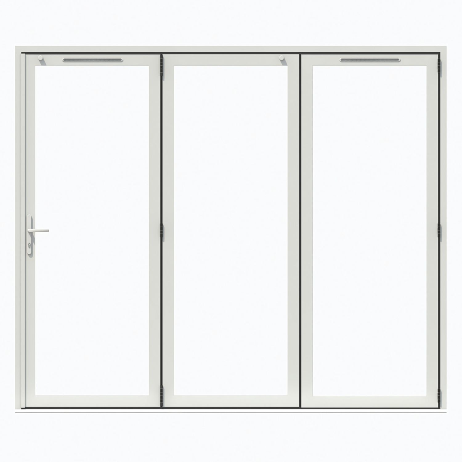 Green & Taylor 3-Door White Aluminium Bi-Fold Patio Right-Hand Opening External Doors 2090mm x 2390mm (891CT)
