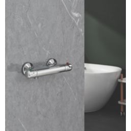 Swirl GAIL Exposed Single Outlet Thermostatic Silver Shower Mixer Valve
