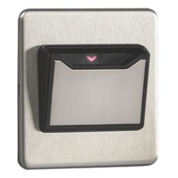 Knightsbridge  32A Key Card Switch Brushed Chrome with Black Inserts