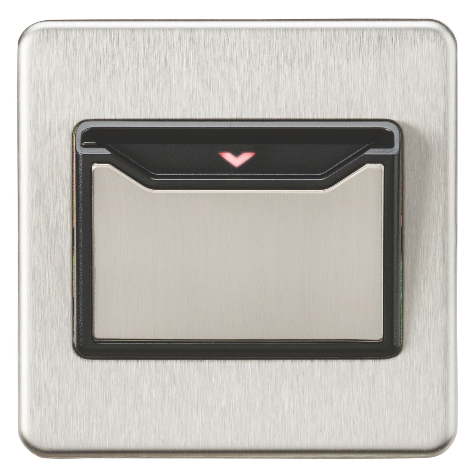 Knightsbridge 32A Key Card Switch Brushed Chrome with Black Inserts (891TY)