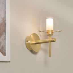 Spa Gene Wall Light Fitting Satin Brass