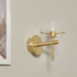Spa Gene Wall Light Fitting Satin Brass