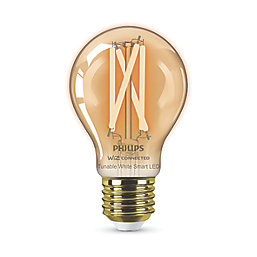 Philips Filament Amber E27 ES A60 LED Smart Light Bulb 7W 640lm