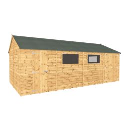 Mercia Modular 19' 6" x 10' (Nominal) Reverse Apex Shiplap T&G Timber Workshop