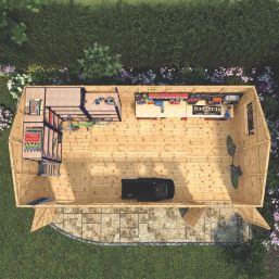 Mercia Modular 19' 6" x 10' (Nominal) Reverse Apex Shiplap T&G Timber Workshop