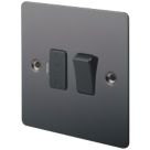 LAP  13A Switched Fused Spur  Black Nickel with Black Inserts