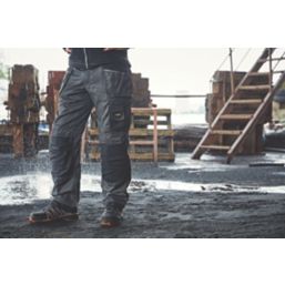 Snickers 3212 Duratwill 3212 Holster Pocket Trousers Grey/Black 36" W 32" L