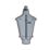 Lutec Cotswold Outdoor Half Lantern Wall Light With PIR Sensor Black