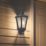 Lutec Cotswold Outdoor Half Lantern Wall Light With PIR Sensor Black