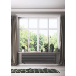 Terma Rolo-Room 1800mm x 480mm 3516BTU Dark Grey Vertical Designer Radiator - Screwfix