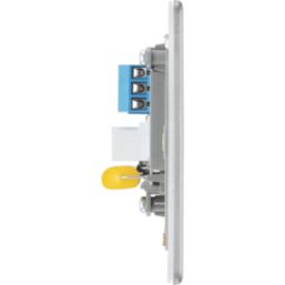 LAP  1-Gang Master Telephone Socket Brushed Stainless Steel