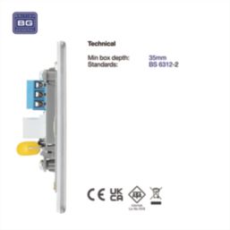 LAP  1-Gang Master Telephone Socket Brushed Stainless Steel