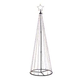 LED Indoor & Outdoor Coloured Light Up Christmas Cone Tree