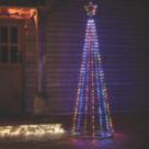 LED Indoor & Outdoor Coloured Light Up Christmas Cone Tree