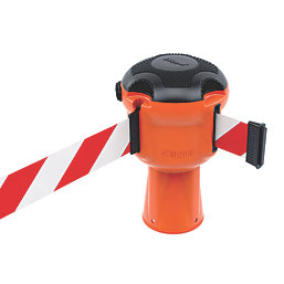 Skipper SKIPPER01 Retractable Barrier with Red / White Tape Orange 9m