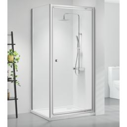 Triton Neo Six  Framed Square Pivot Door Shower Enclosure  Chrome  800mm x 800mm x 1850mm
