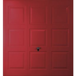 Gliderol Georgian 7' 6" x 6' 6" Non-Insulated Frameless Steel Up & Over Garage Door Ruby Red