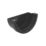 FloPlast MiniFlo Half Round External Gutter Stop End Black 76mm