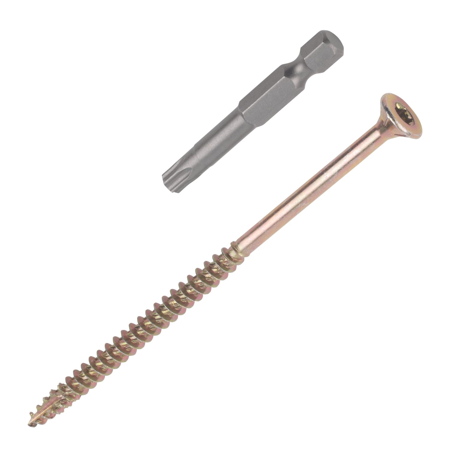 Turbo II TX Double-Countersunk Thread Cutting Multipurpose Screws 6mm x 80mm 100 Pack (8930H)