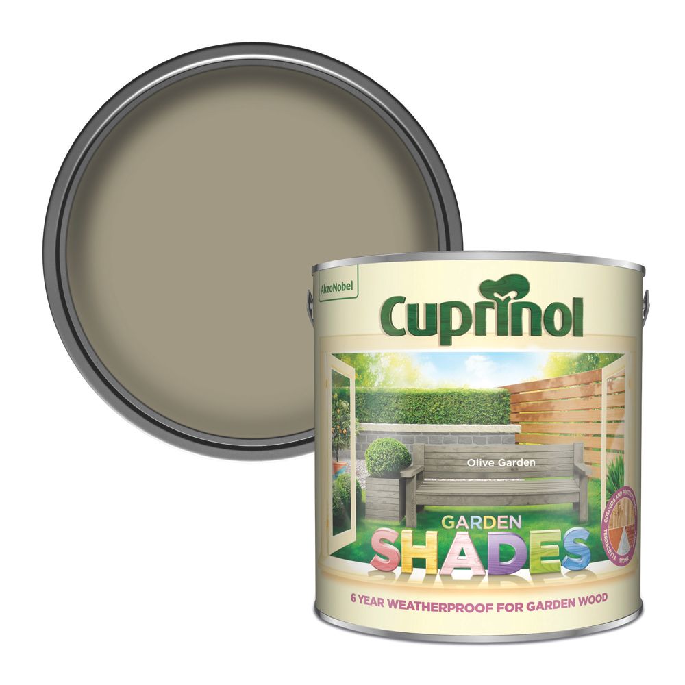 Cuprinol Garden Shades Wood Paint Matt Olive Garden 2.5Ltr | Garden