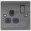 LAP  13A 1-Gang DP Switched Plug Socket Black Nickel  with Black Inserts