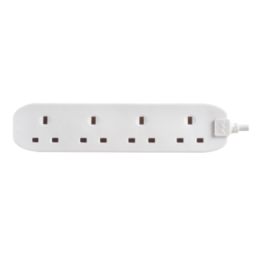 Masterplug 13A 4-Gang Unswitched  Extension Lead  1m