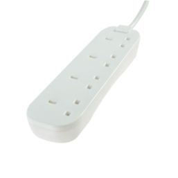 Masterplug 13A 4-Gang Unswitched  Extension Lead  1m