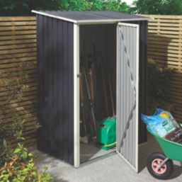 Rowlinson Trentvale 4' 6" x 2' 6" (Nominal) Pent Metal Shed Dark Grey