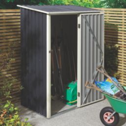 Rowlinson Trentvale 4' 6" x 2' 6" (Nominal) Pent Metal Shed Dark Grey