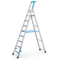 Zarges Aluminium 2.29m 8 Step Platform Step Ladder