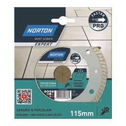 Norton Expert 70184631882 Multi-Material Diamond Blade 115mm x 22.23
mm