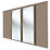 Spacepro Shaker 4-Door Sliding Wardrobe Door Kit Stone Grey Frame Stone Grey / Mirror Panel 2290mm x 2260mm