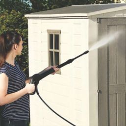 Keter Factor 8' 6" x 6' (Nominal) Apex Resin Shed Brown