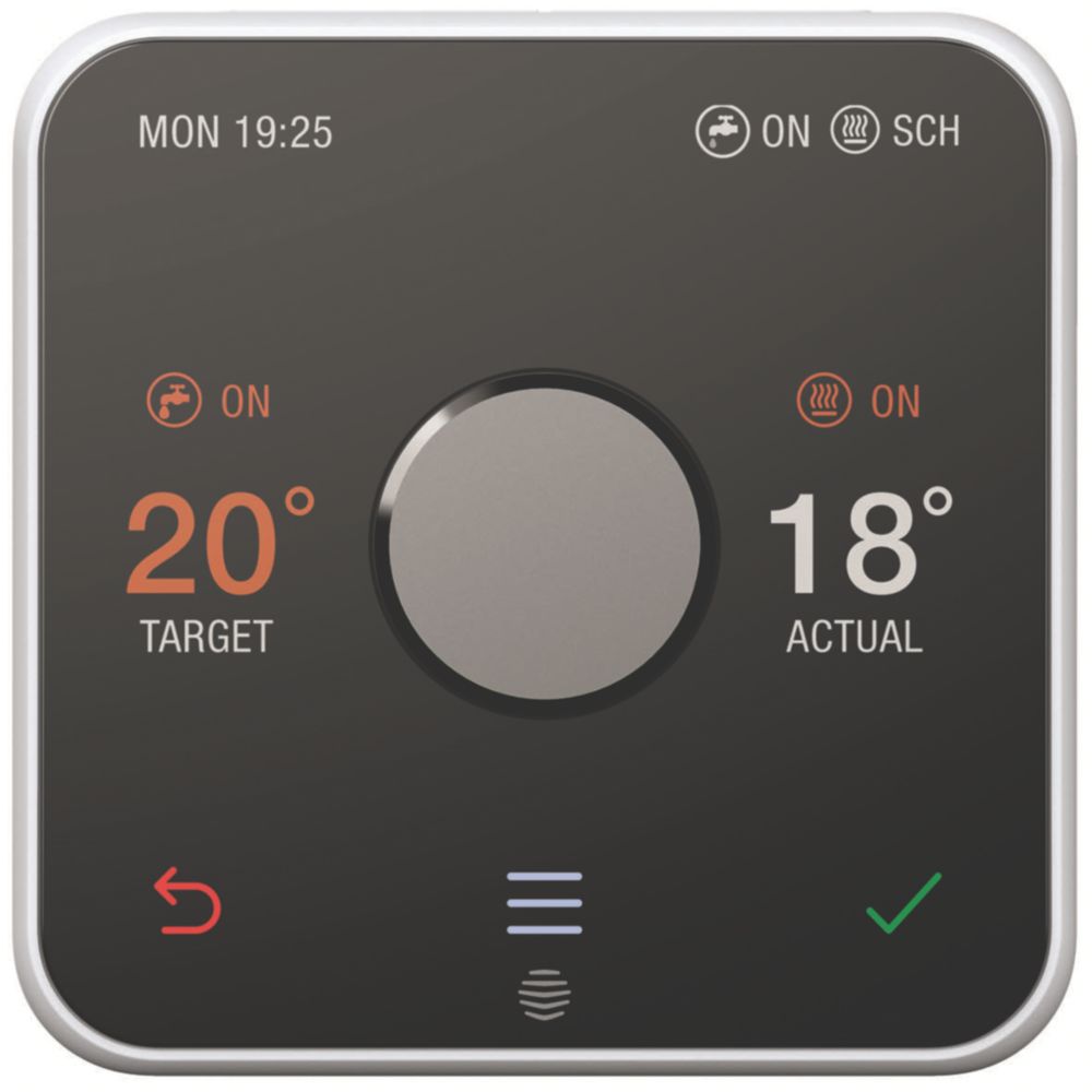 Hive Hubless Active V3 Wireless Heating u0026 Hot Water Smart Thermostat White  / Grey - Screwfix