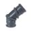 FloPlast  Push-Fit 0-90° Double Socket Adjustable Pipe Bend Anthracite Grey 110mm