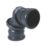 FloPlast  Push-Fit 0-90° Double Socket Adjustable Pipe Bend Anthracite Grey 110mm