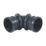 FloPlast  Push-Fit 0-90° Double Socket Adjustable Pipe Bend Anthracite Grey 110mm