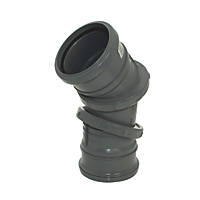 FloPlast  Push-Fit 0-90° Double Socket Adjustable Pipe Bend Anthracite Grey 110mm