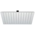 Refurb Swirl Slimline Adjustable Square Shower Head Chrome 300mm