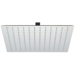 Refurb Swirl Slimline Adjustable Square Shower Head Chrome 300mm