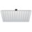 Refurb Swirl Slimline Adjustable Square Shower Head Chrome 300mm