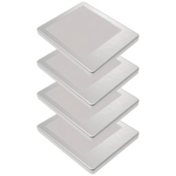 Sensio Horizon TrioTone Rectangular LED Under Cabinet Lights Steel 14.4W 250lm 4 Pack