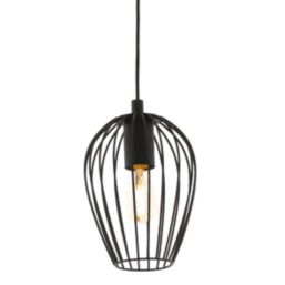 Eglo Newtown 160mm Single Pendant Light Black