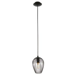 Eglo Newtown 160mm Single Pendant Light Black