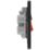 British General Evolve 45A 2-Gang 2-Pole Cooker Switch & 13A DP Switched Socket Blue with LED with Black Inserts