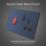 British General Evolve 45A 2-Gang 2-Pole Cooker Switch & 13A DP Switched Socket Blue with LED with Black Inserts