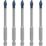 Bosch Expert HEX-9 Hex Shank Tungsten Carbide Tile & Glass Drill Bits 6mm x 90mm 5 Pack